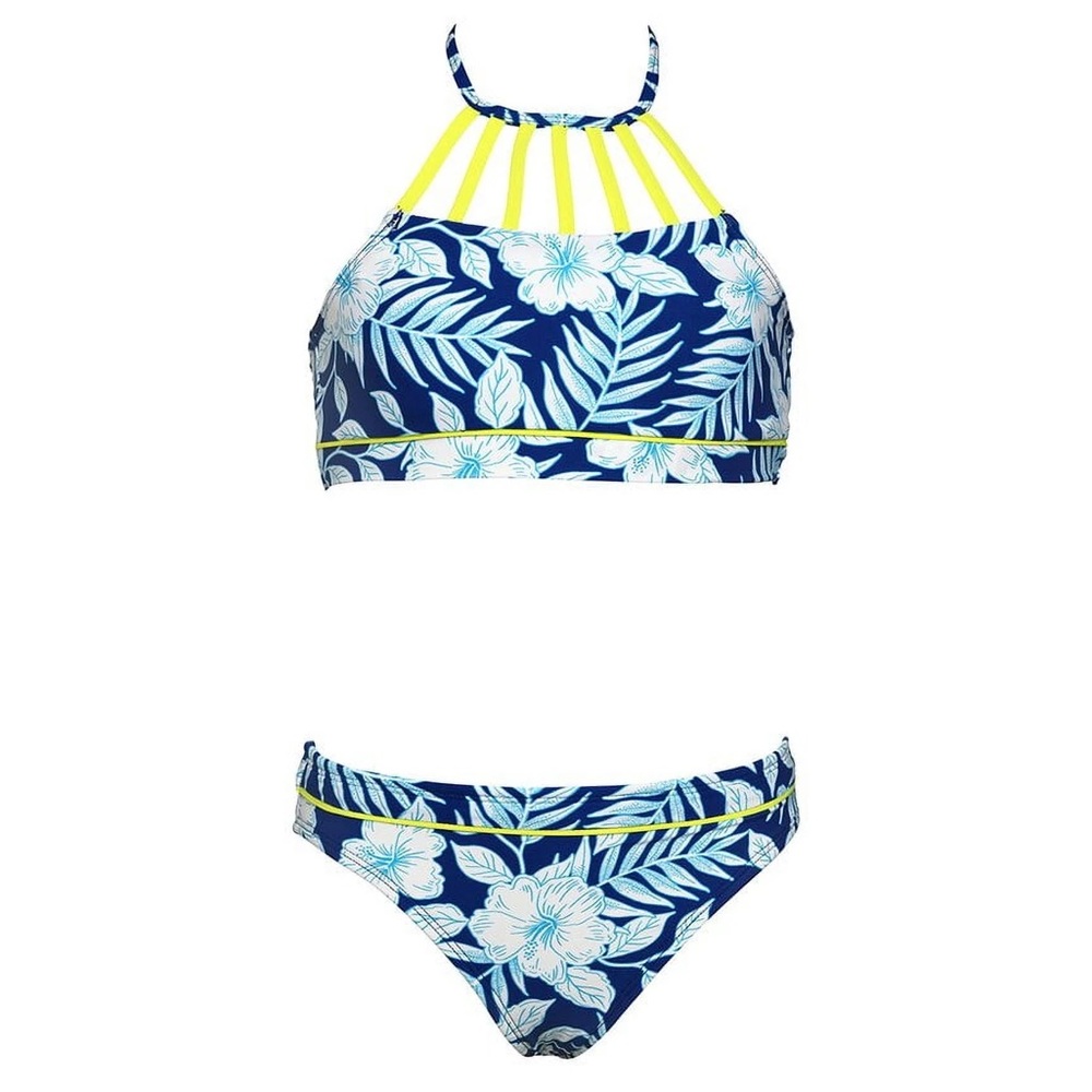 Hobie Girls Floral Halter Bikini Set size 16
